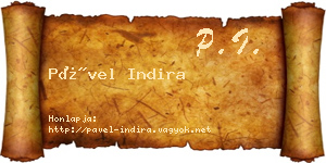 Pável Indira névjegykártya